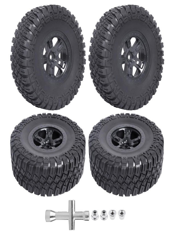 FriHobby High Performance 1/10 Short Course Truck Tires and Wheels Set 12mm Hex for Traxxas Slash Losi Tenacity HPI Redcat Blackout, Non Glued (Style 2) - Image 1